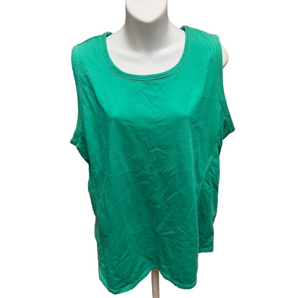 Duluth Womens Tank Top Shirt Size XL Sleeveless Green Coolmax Cotton Casual - Picture 1 of 14
